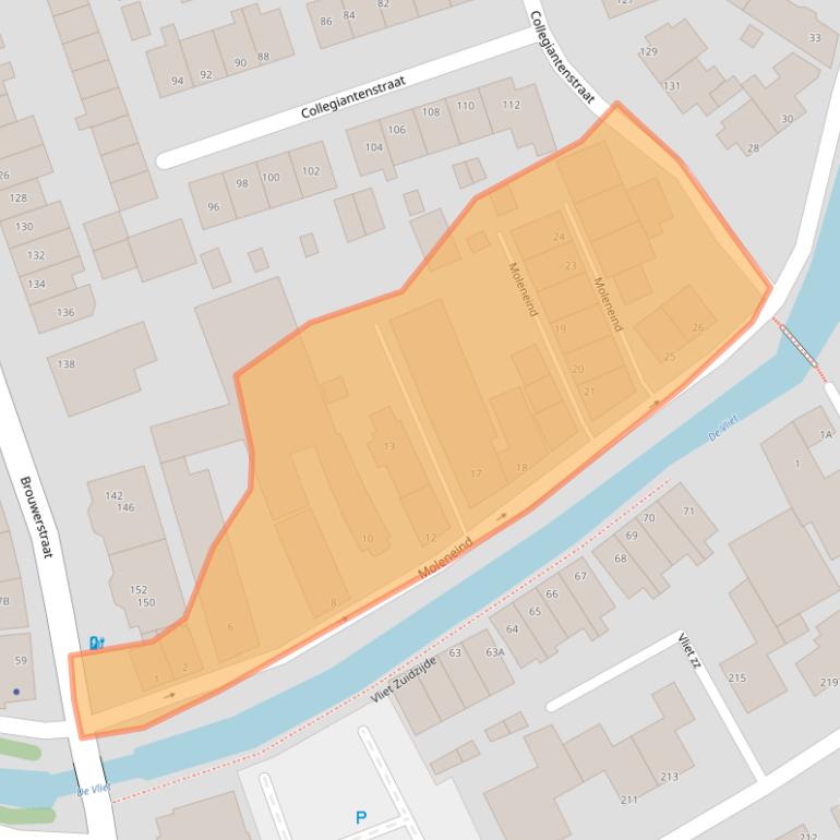Kaart van postcodegebied 2231HA.