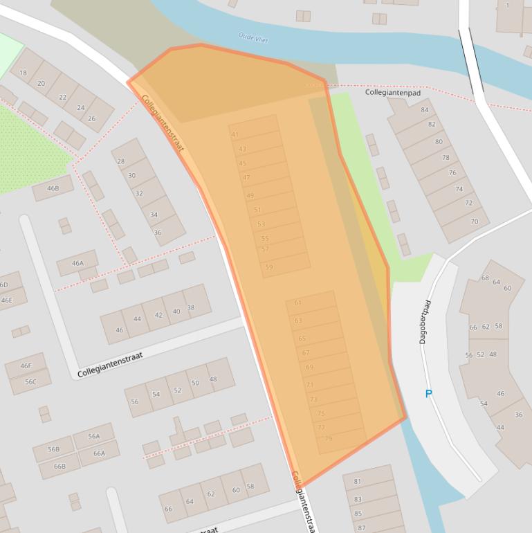 Kaart van postcodegebied 2231HE.