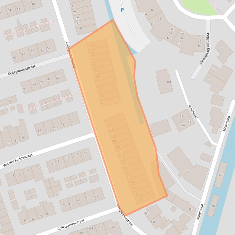 Kaart van postcodegebied 2231HG.