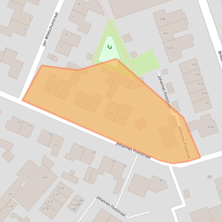 Kaart van postcodegebied 2231HX.