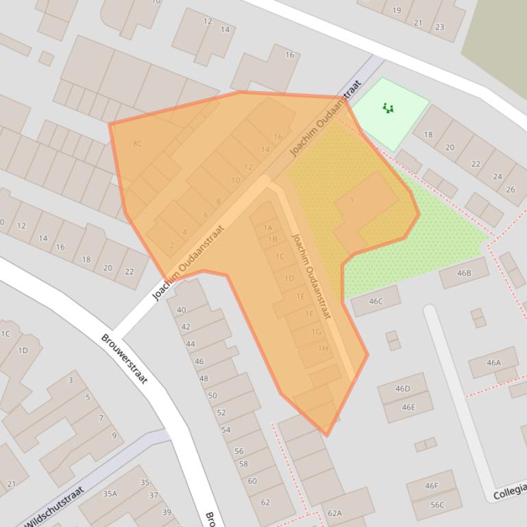 Kaart van postcodegebied 2231JD.