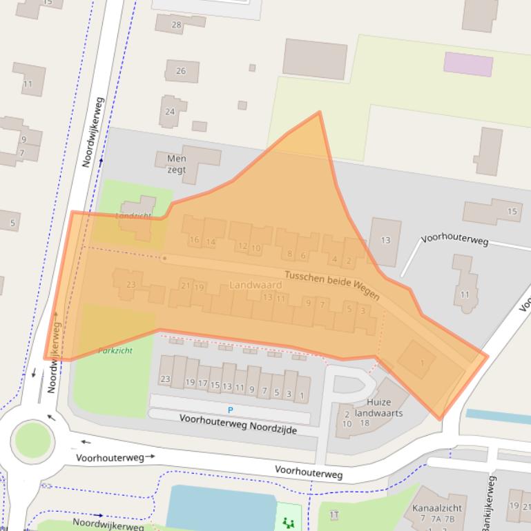 Kaart van postcodegebied 2231JV.