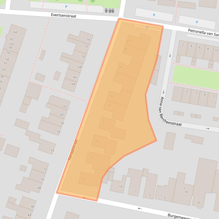 Kaart van postcodegebied 2231KB.