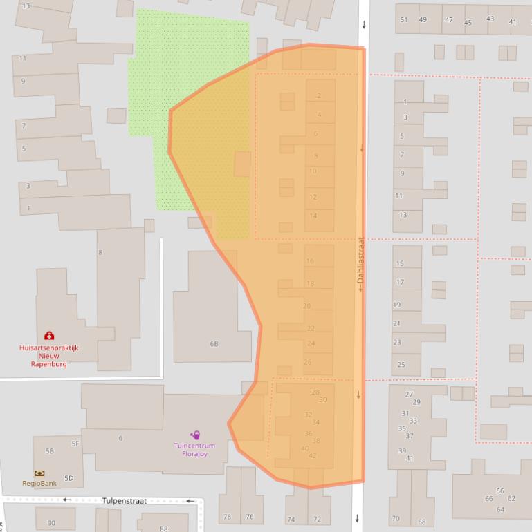 Kaart van postcodegebied 2231KG.