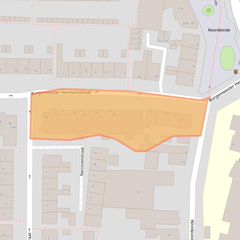 Kaart van postcodegebied 2231KP.