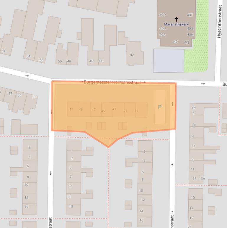 Kaart van postcodegebied 2231KT.