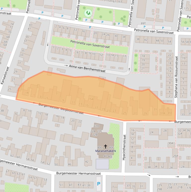 Kaart van postcodegebied 2231LA.