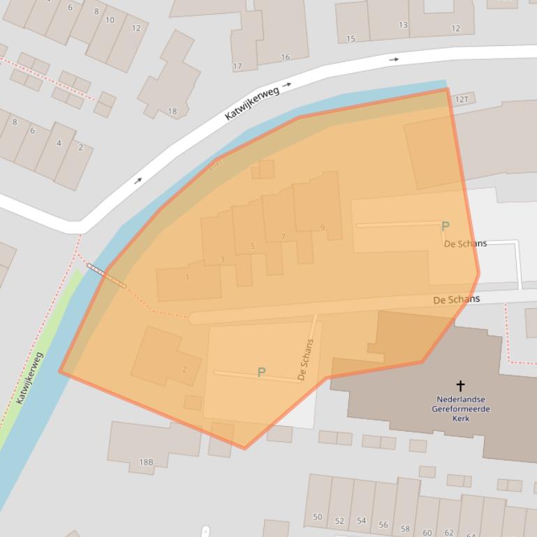 Kaart van postcodegebied 2231LE.