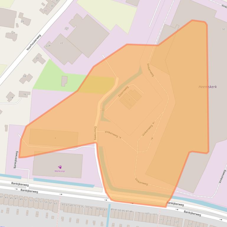 Kaart van postcodegebied 2231LJ.