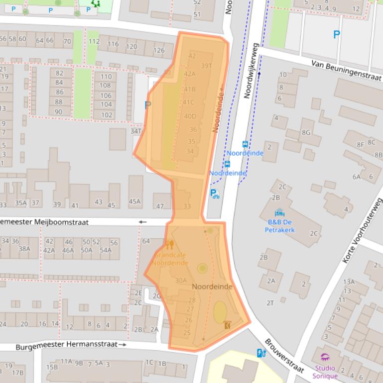 Kaart van postcodegebied 2231LL.