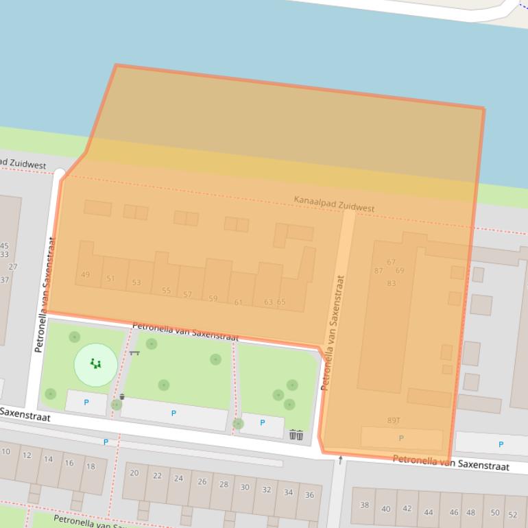 Kaart van postcodegebied 2231LS.