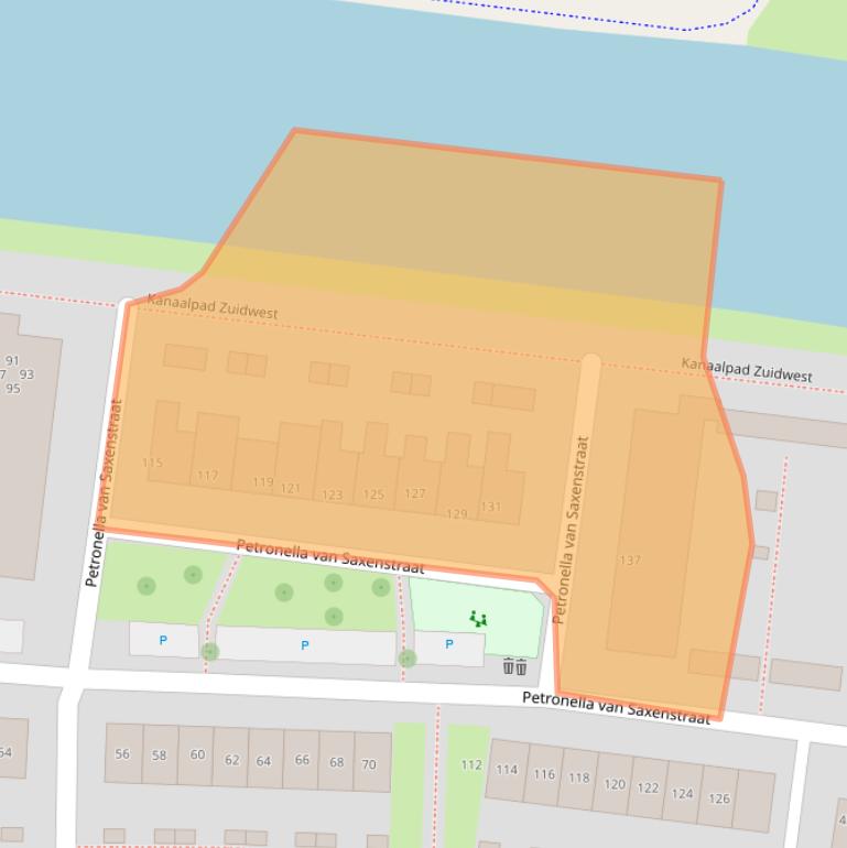 Kaart van postcodegebied 2231LV.