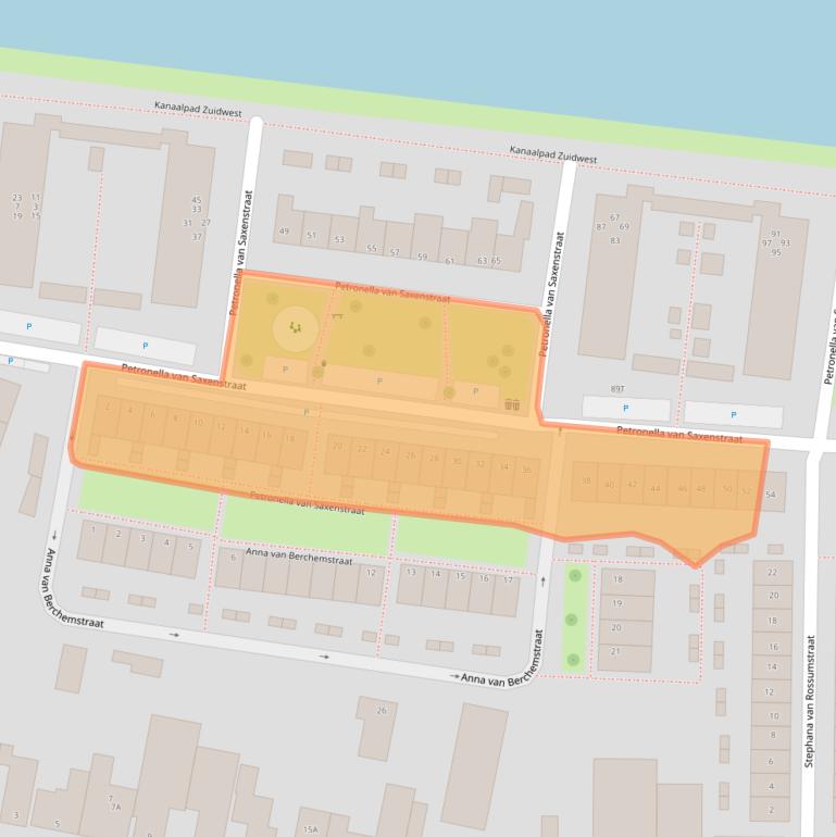 Kaart van postcodegebied 2231LX.