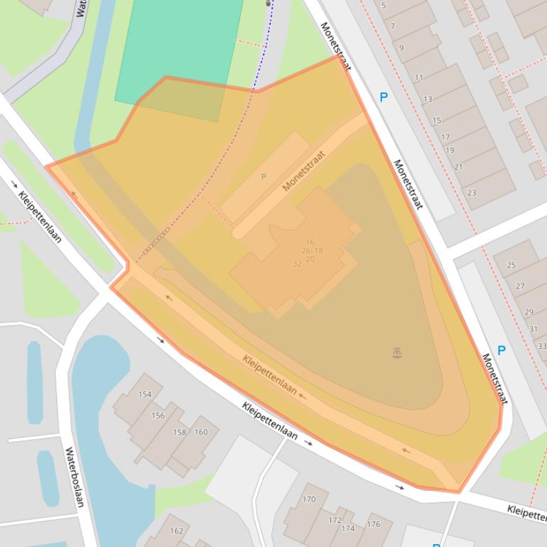 Kaart van postcodegebied 2231MB.