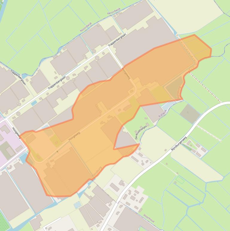 Kaart van postcodegebied 2231MS.