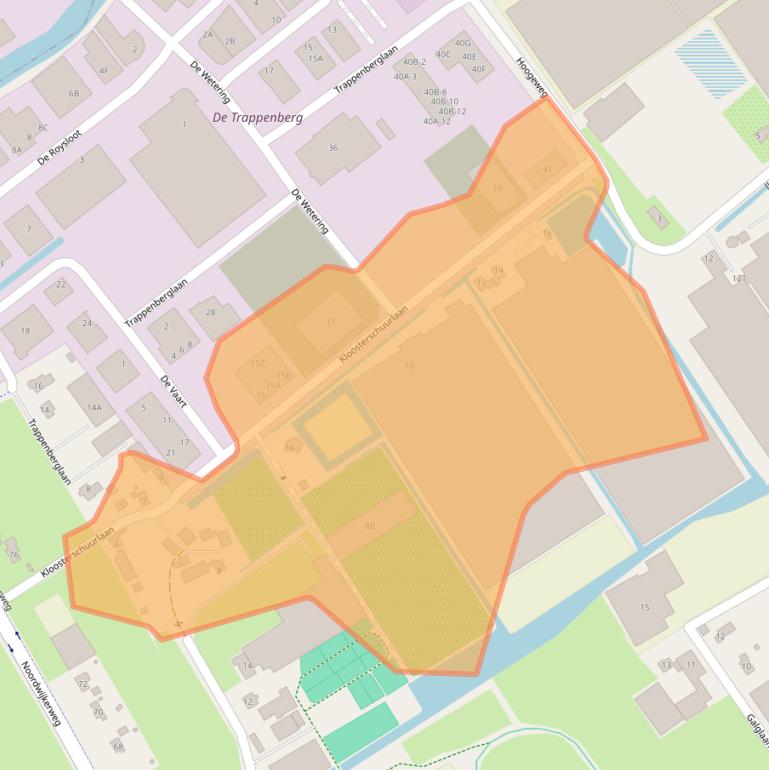 Kaart van postcodegebied 2231MT.