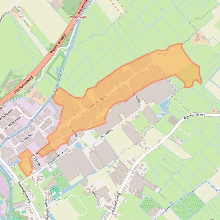 Kaart van postcodegebied 2231MV.