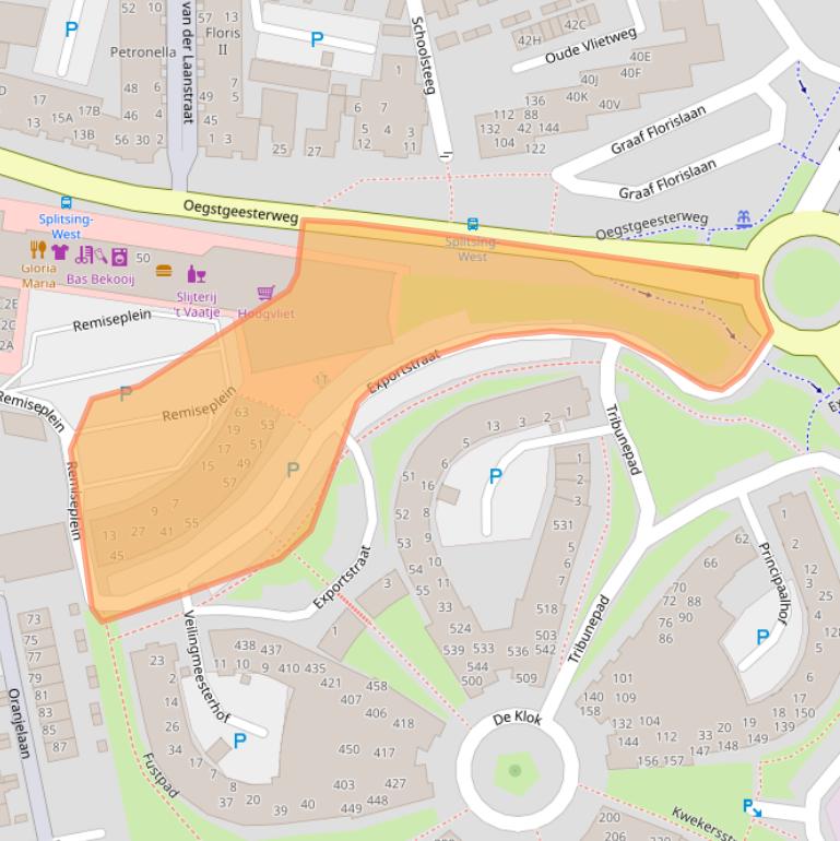 Kaart van postcodegebied 2231MW.
