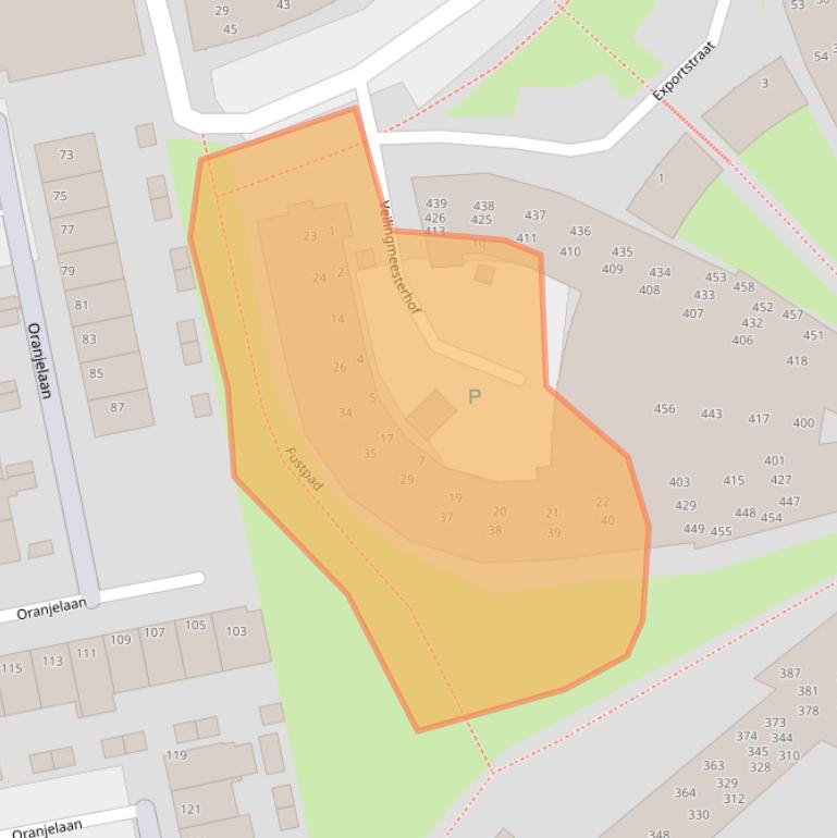 Kaart van postcodegebied 2231MZ.