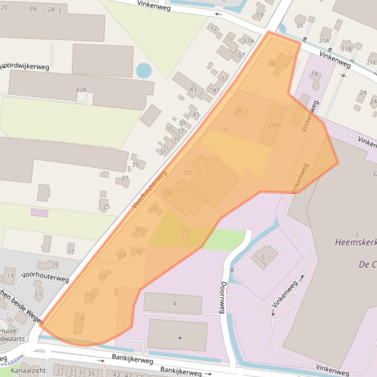 Kaart van postcodegebied 2231NE.