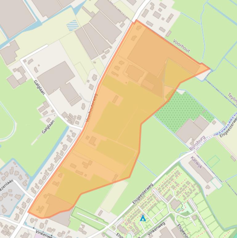 Kaart van postcodegebied 2231NG.