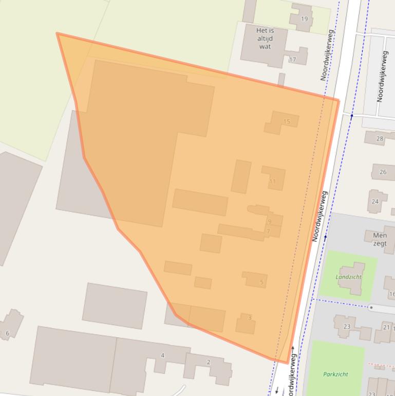 Kaart van postcodegebied 2231NH.