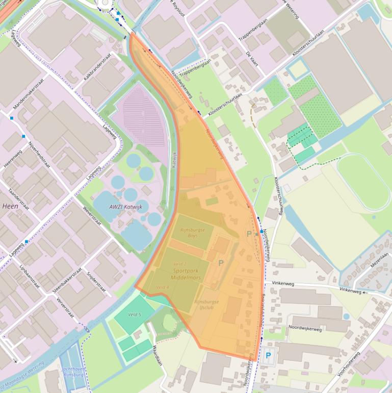 Kaart van postcodegebied 2231NJ.