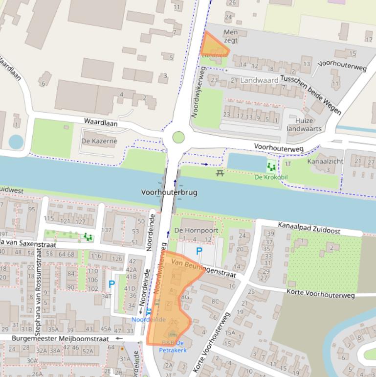 Kaart van postcodegebied 2231NK.