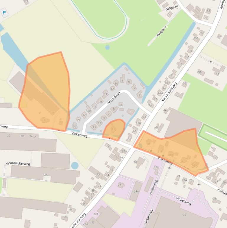 Kaart van postcodegebied 2231NP.