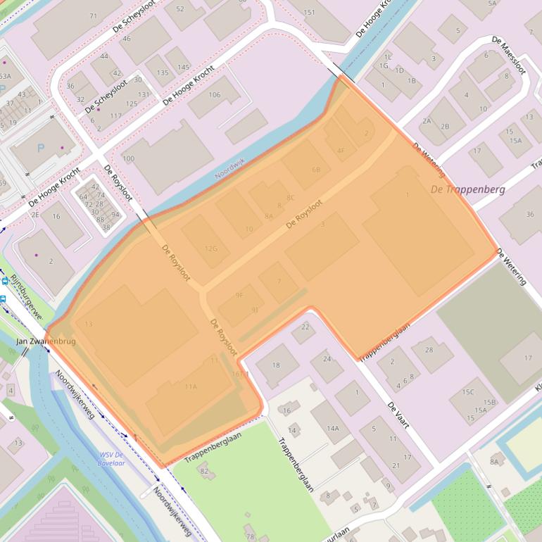 Kaart van postcodegebied 2231NZ.