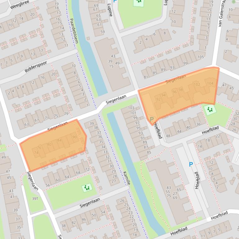 Kaart van postcodegebied 2231PE.