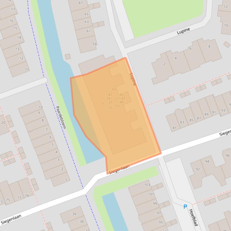 Kaart van postcodegebied 2231PH.