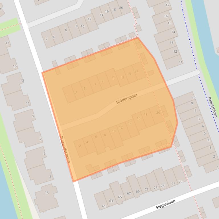 Kaart van postcodegebied 2231PM.