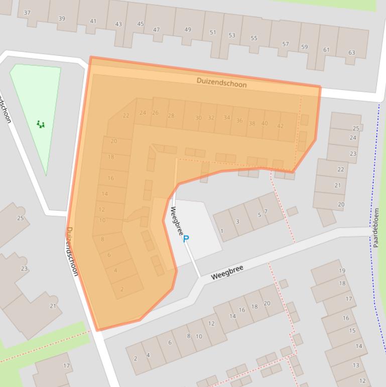 Kaart van postcodegebied 2231PS.