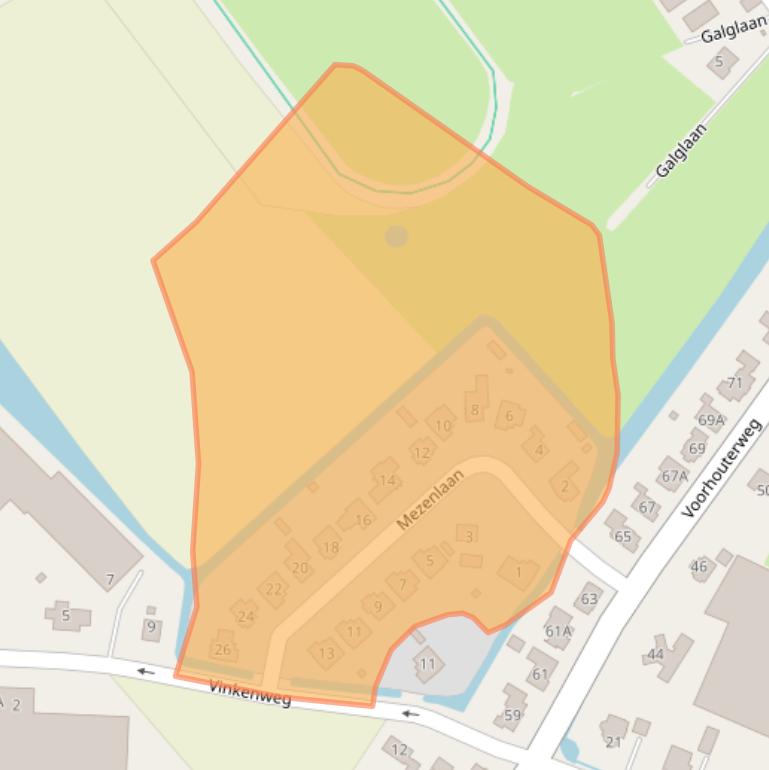 Kaart van postcodegebied 2231PW.