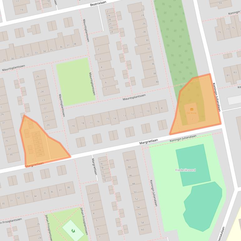Kaart van postcodegebied 2231PZ.
