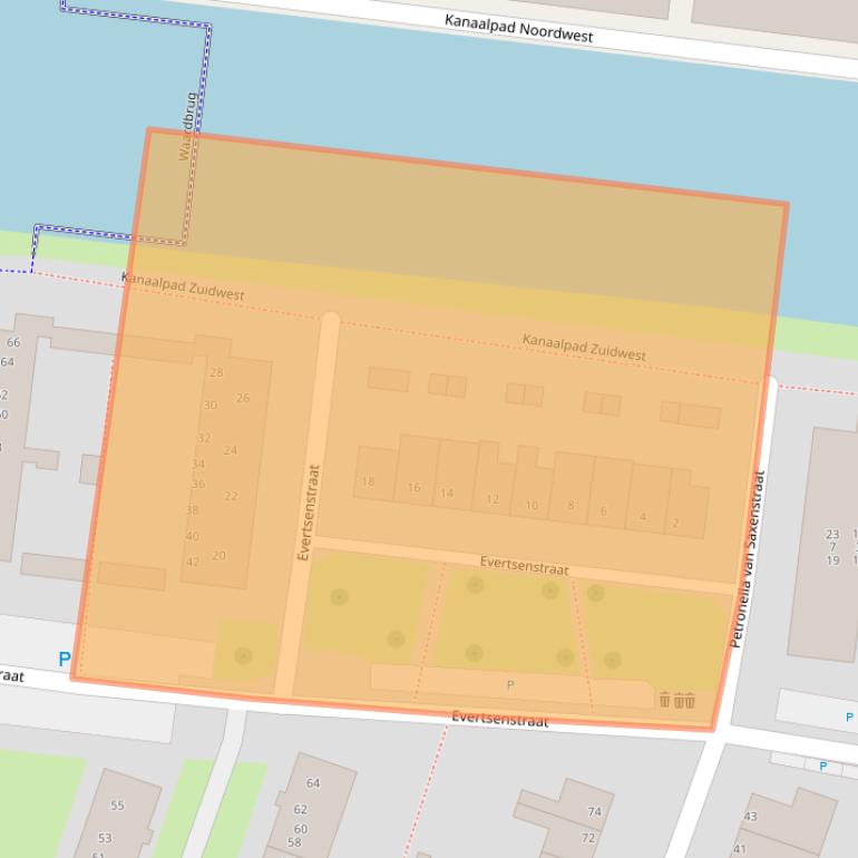 Kaart van postcodegebied 2231RB.