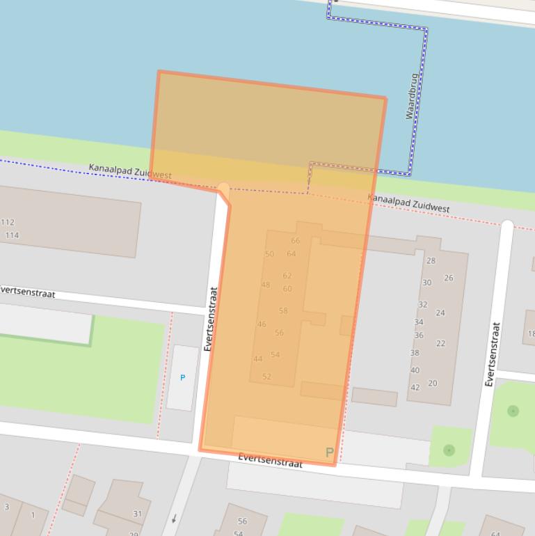 Kaart van postcodegebied 2231RC.