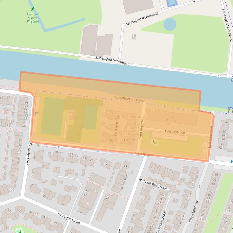 Kaart van postcodegebied 2231RD.