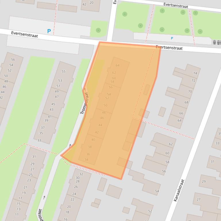 Kaart van postcodegebied 2231RJ.