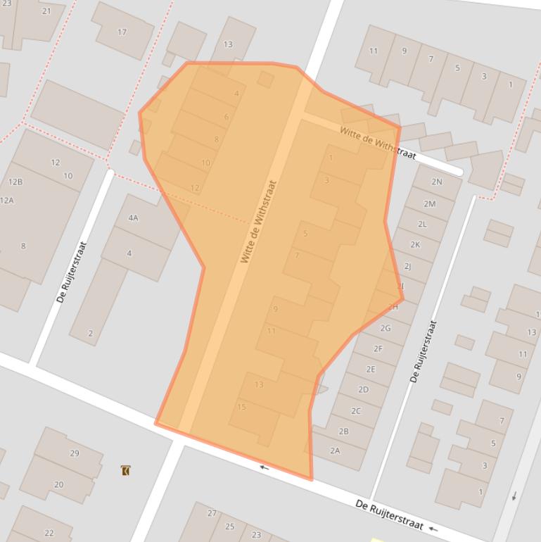 Kaart van postcodegebied 2231RN.