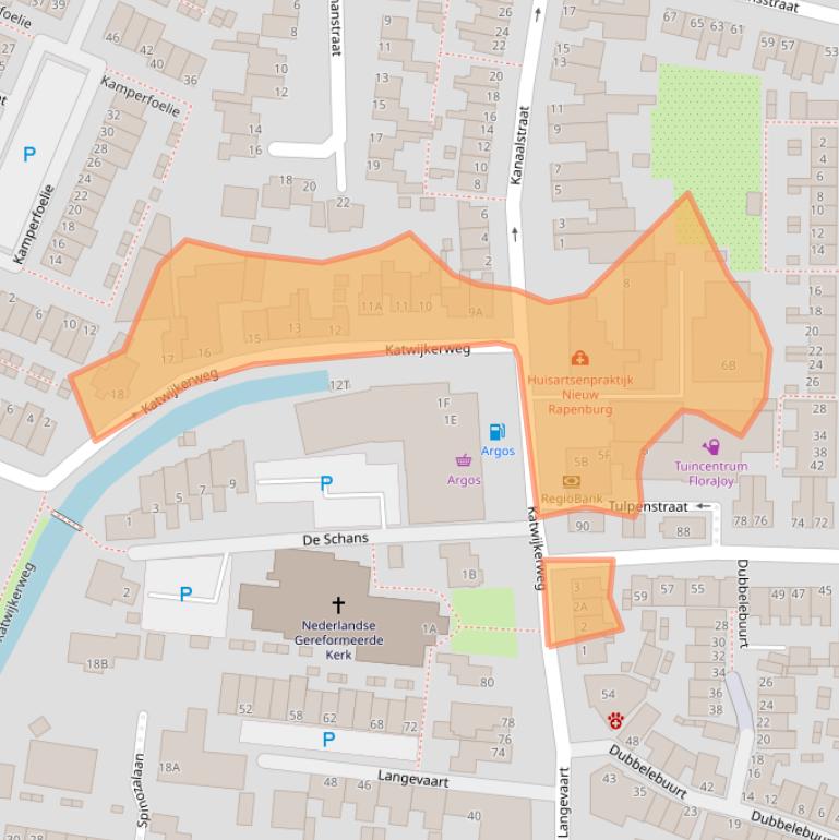 Kaart van postcodegebied 2231SB.