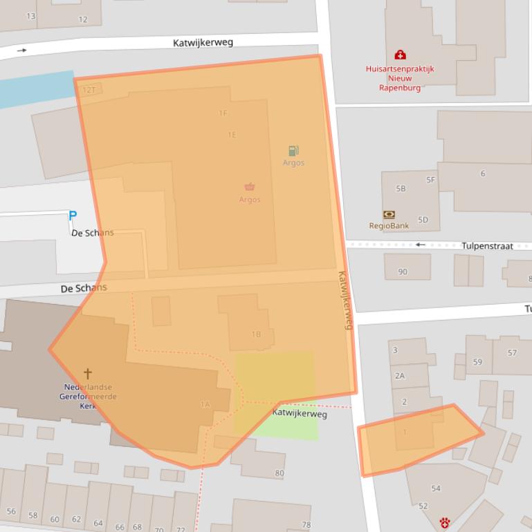 Kaart van postcodegebied 2231SE.