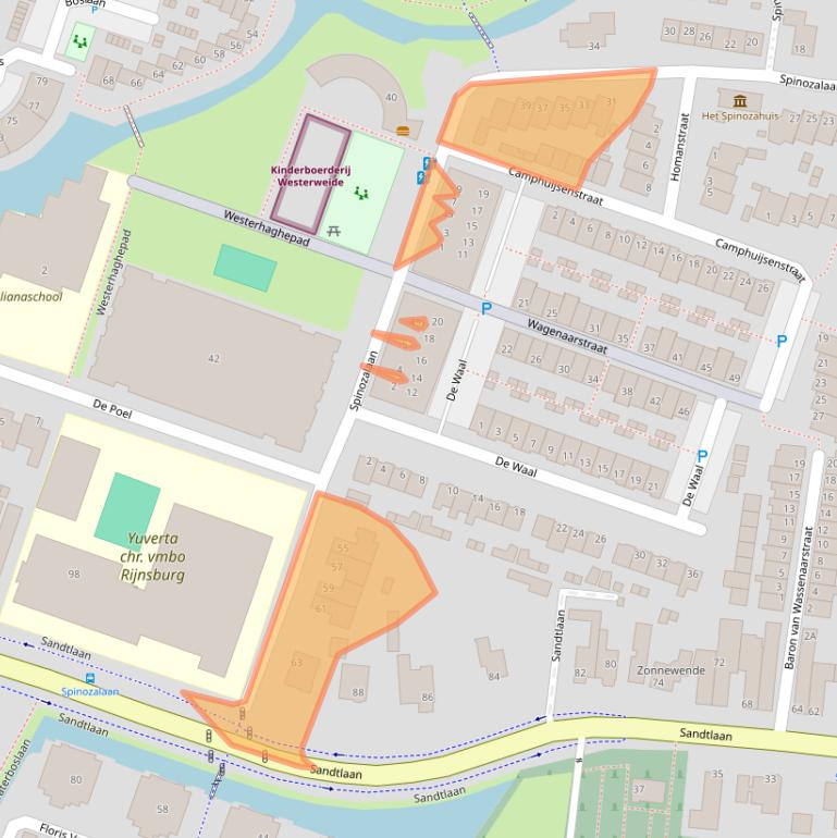 Kaart van postcodegebied 2231SH.