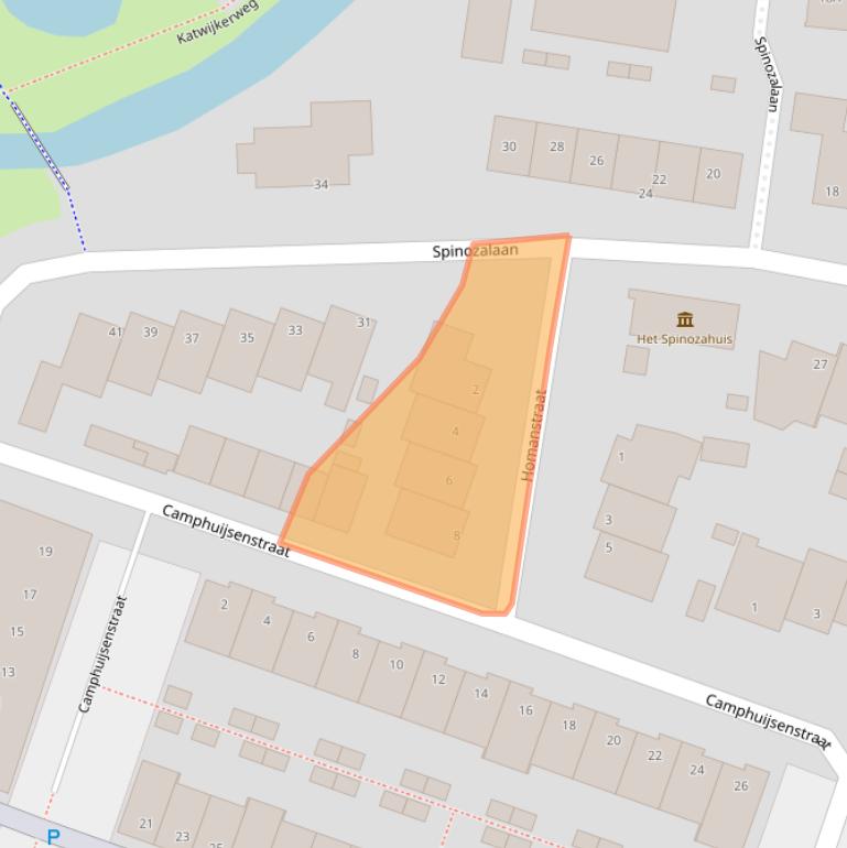 Kaart van postcodegebied 2231SW.