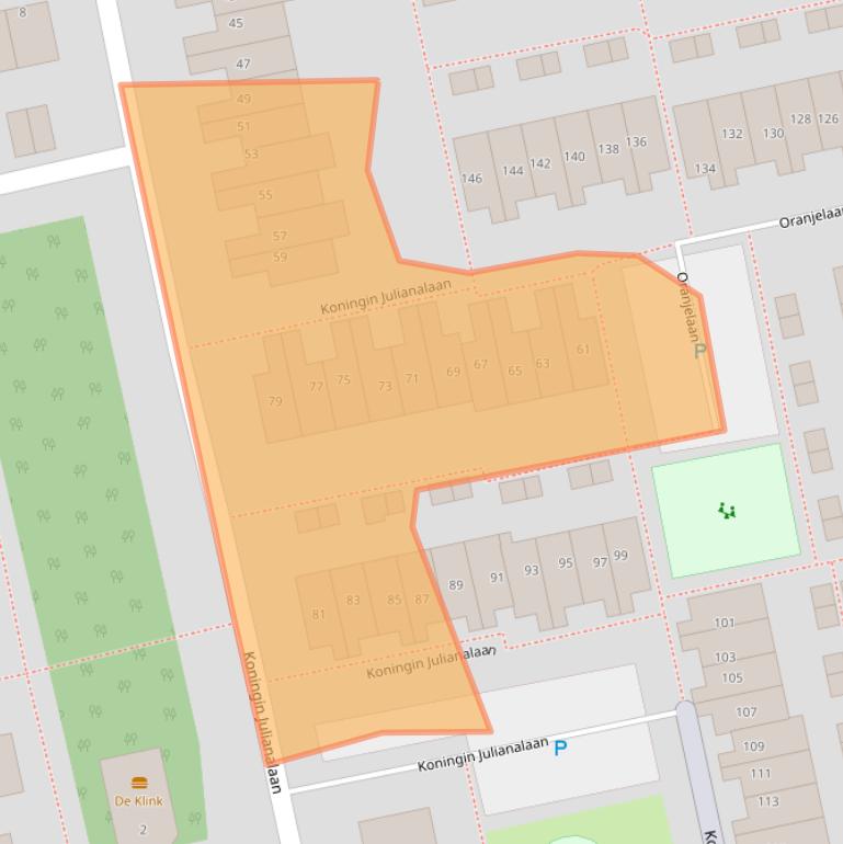 Kaart van postcodegebied 2231VB.