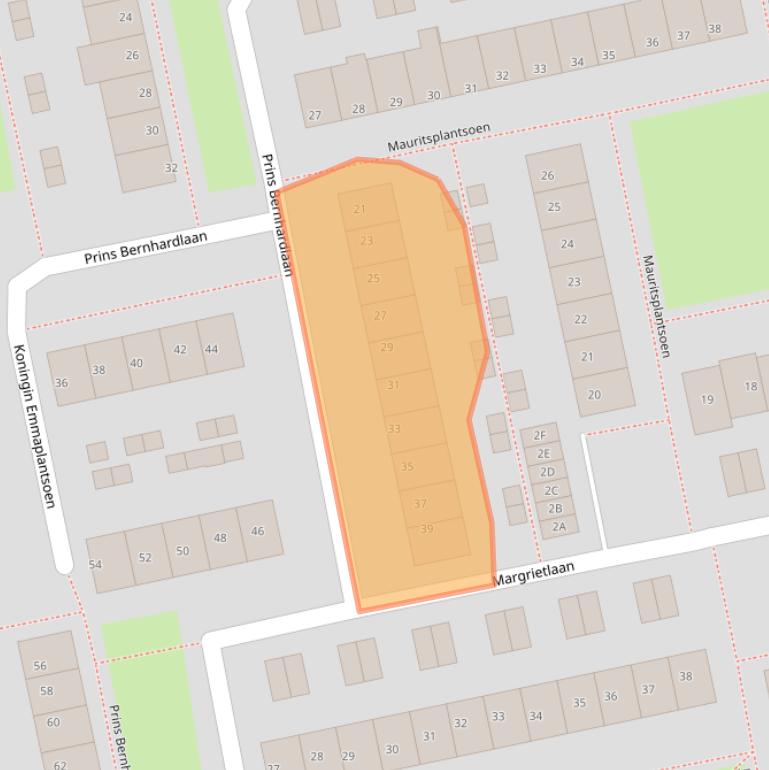 Kaart van postcodegebied 2231VK.