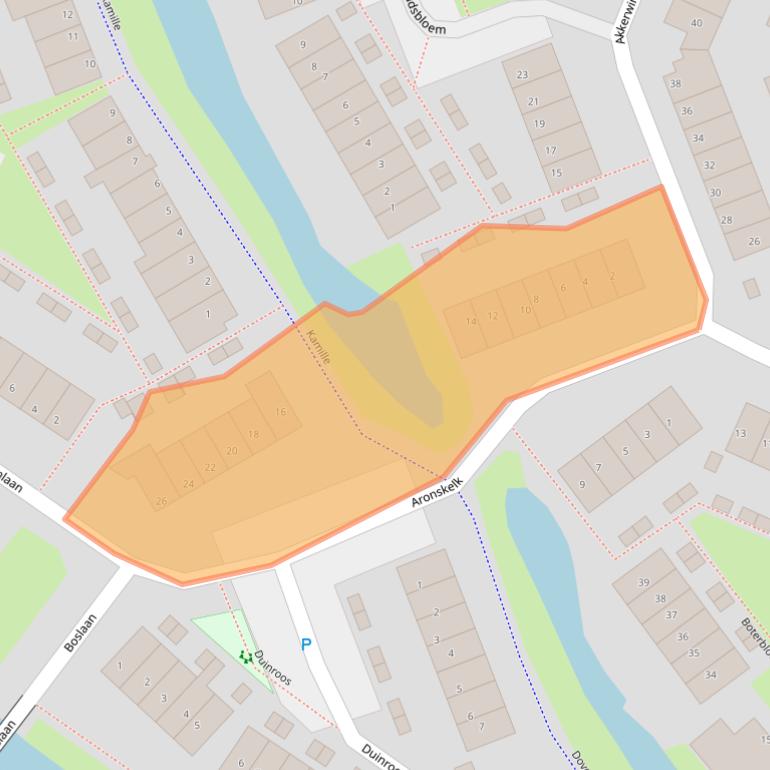 Kaart van postcodegebied 2231WH.