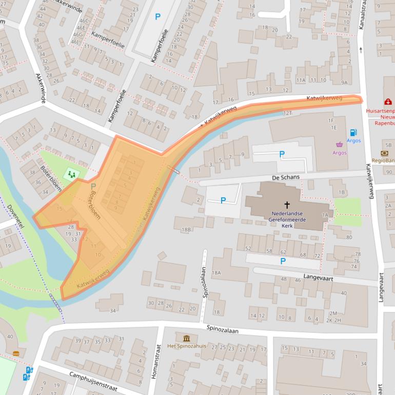 Kaart van postcodegebied 2231WL.