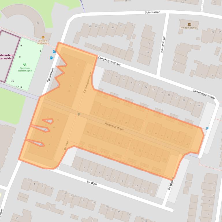 Kaart van postcodegebied 2231WM.